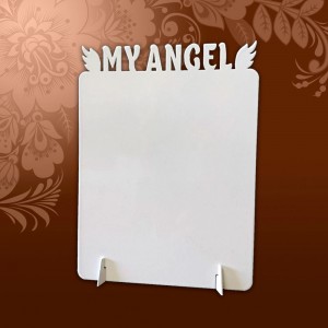 Фоторамка металл сублимационная "My angel" вертик 165*120 мм